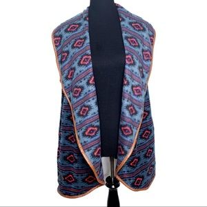 Simply Southern Fleece Vest Medium Western D252